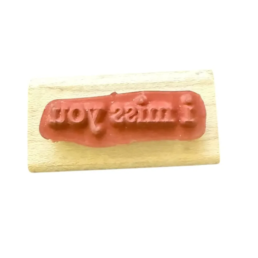 Stampin Up I Love You I Miss You Double Sided Stamp Rubber Stamp